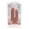 Real Rock Double Gode Double Trouble 15 x 4.5cm Marron